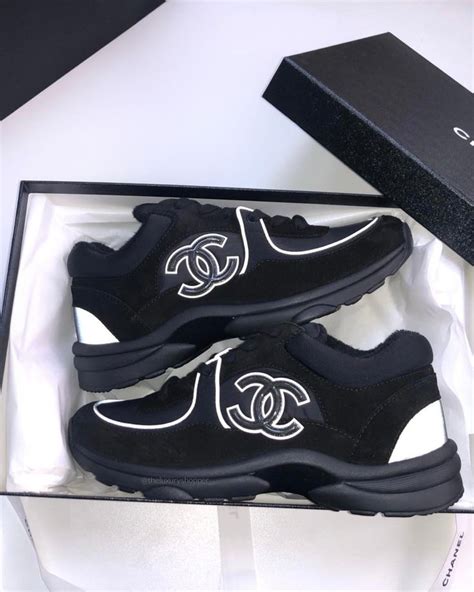 chanel runner black reflective.